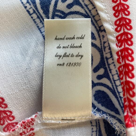 Off the Shoulder Boho Cami Top American Country Western White Ruffled Size Large - Picture 5 of 7